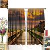 3D Kids' Room Blackout Curtain, Sunset Landscape, 220 x 215 cm view 3