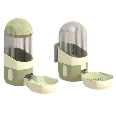 Giwnhvx Hanging Automatic Feeder and Waterer for Rabbits, Chinchillas, Guinea Pigs, and Hedgehogs, Small, Green