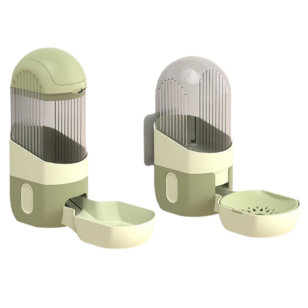 Giwnhvx Hanging Automatic Feeder and Waterer for Rabbits, Chinchillas, Guinea Pigs, and Hedgehogs, Small, Green