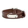 Personalized Dog Collar, Dog ID Collar, Brown, Size S view 1