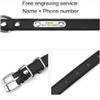 Personalized Dog Collar, Dog ID Collar, Brown, Size S view 3