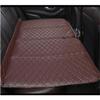 MANQII Non-Inflatable Car Mattress for VW Touareg III (CR) 2018–2023, PU Leather Rear-Seat Travel Bed, E/Coffee view 1