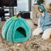 Halloween Cat Cave Bed with Removable Cushion for Indoor Cats and Small Dogs view 2