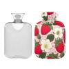 2 L Hot Water Bottle with Soft Floral Cover view 1