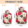 2 L Hot Water Bottle with Soft Floral Cover view 2