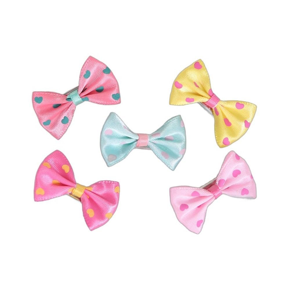 SuBeriYi 5-Pack Dog Hair Bows Clips
