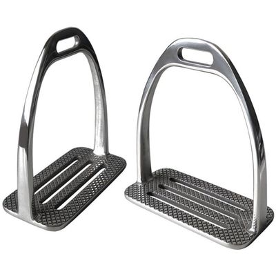 Glixoft 2-Piece Stainless Steel Horse Stirrups for Adult Outdoor Riding