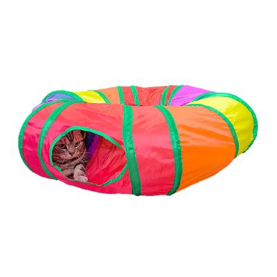 Foldable Rainbow Cat Tunnel