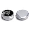 Portable Pill Box with Mirror, Black and White Zebra Pattern, 3 Compartments, Small Travel Pill Organizer for Women and Men, Creative Gift view 3