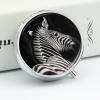 Portable Pill Box with Mirror, Black and White Zebra Pattern, 3 Compartments, Small Travel Pill Organizer for Women and Men, Creative Gift view 4