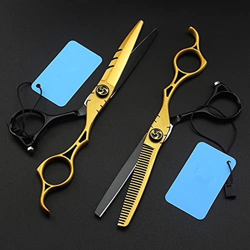 MOKLYF 6-Inch Professional Hair Thinning Shears, Japanese Steel with Gold Coating