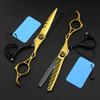 MOKLYF 6-Inch Professional Hair Thinning Shears, Japanese Steel with Gold Coating view 1