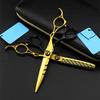 MOKLYF 6-Inch Professional Hair Thinning Shears, Japanese Steel with Gold Coating view 2