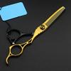 MOKLYF 6-Inch Professional Hair Thinning Shears, Japanese Steel with Gold Coating view 4