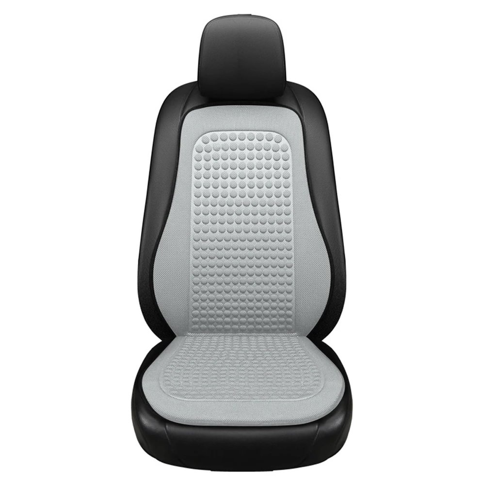 WENYOG Summer Car Seat Cover, Cooling Breathable Cushion with Massage Bumps, Universal Seat Protector Pad, Front Set, Gray