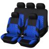 WENYOG Car Seat Covers, Complete Set, Split Front Seats and Rear Bench, Universal Fabric, Airbag-Compatible (AE-1701-9PCS-BL) view 1