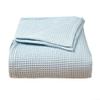 Honeycomb Mesh Waffle Pineapple Blanket, Pure Cotton, for Babies, 110 x 70 cm (Light Blue) view 1