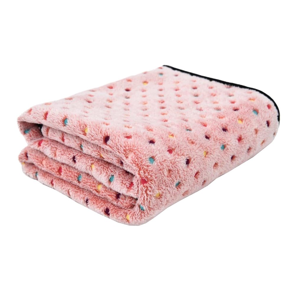 XIEMINLE Calming Pet Blankets, Flannel Dog Blanket for Bed, Couch and Sofa, Machine Washable, Pink, 2-Pack, 160 x 100 cm