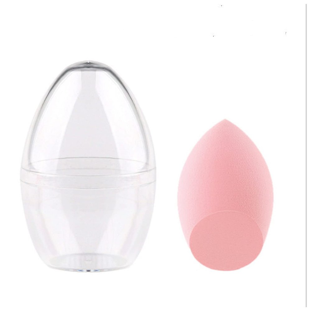Pink Egg-Shaped Microfiber Makeup Sponge