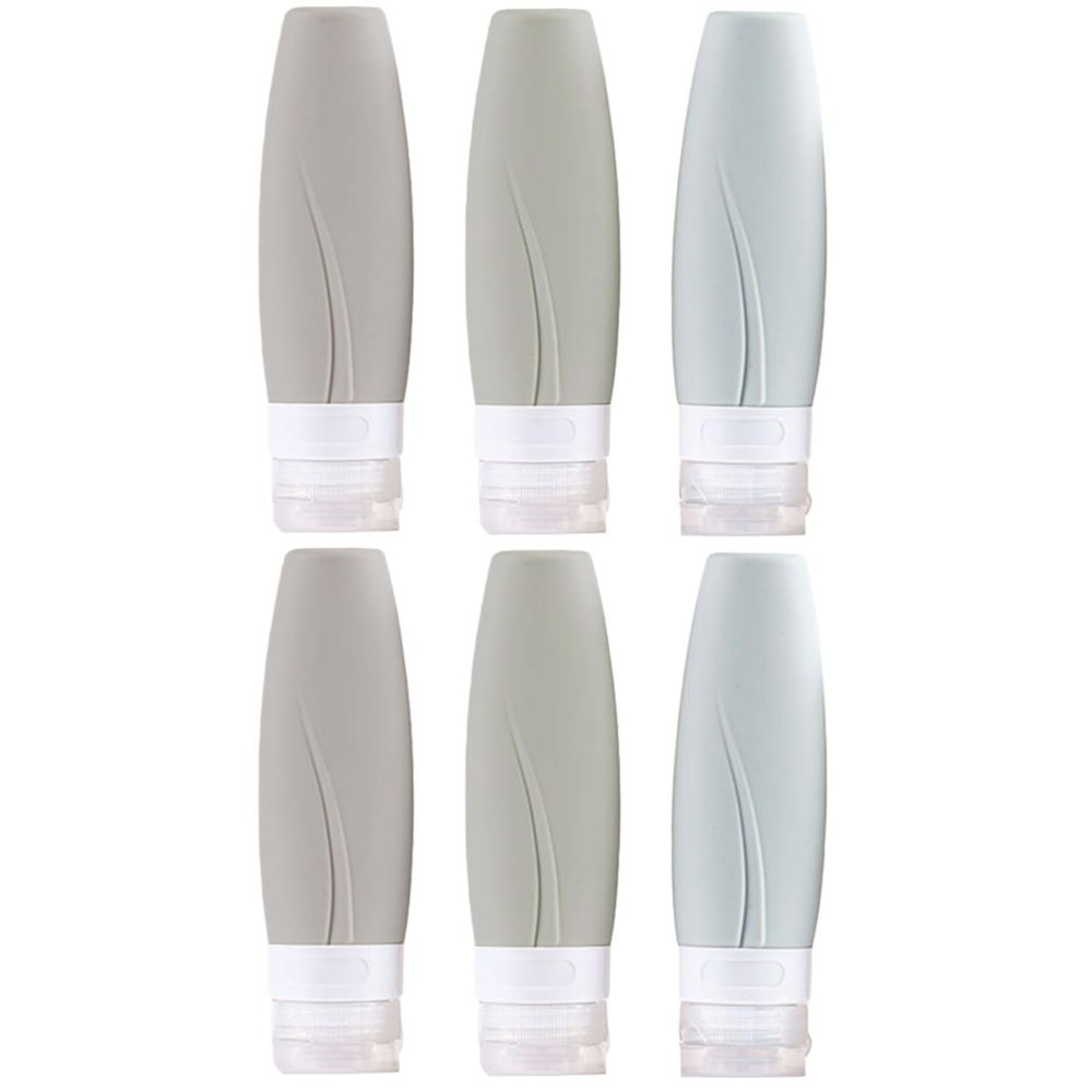Baluue 6-Piece Refillable Travel Bottles with PVC Bag