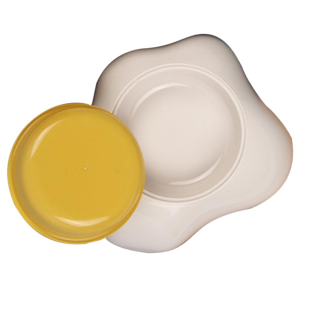 Egg-Shaped Plastic Food Bowl for Cats and Dogs, Sturdy