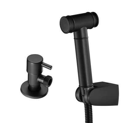 CHULKJFX Handheld Bidet Sprayer for Toilet, Square ABS Shattaf with Holder, Stainless Steel Hose and Angle Valve