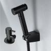 CHULKJFX Handheld Bidet Sprayer for Toilet, Square ABS Shattaf with Holder, Stainless Steel Hose and Angle Valve view 2