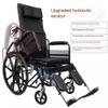 PNAJFUEL Multifunctional Foldable Wheelchair with Commode, Lightweight, Black view 4