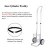 MZZKFC Aluminum Alloy Gas Cylinder Cart with Adjustable Holder and Wheels view 3