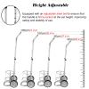 MZZKFC Adjustable Aluminum Oxygen Tank Holder Cart view 4