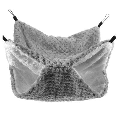 Yardwe Flannel Double-Layer Pet Hammock for Hamsters and Rats