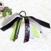 Halloween Hair Ties for Girls | Pumpkin Ribbon view 3