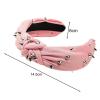 YUEZHAN Women's Red Knotted Bendable Wide Headband view 2