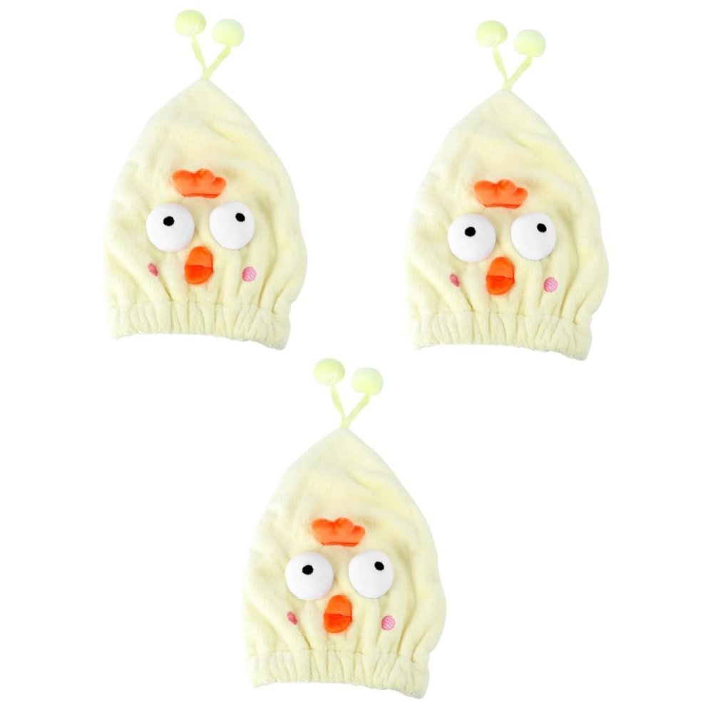 Baluue 3-Piece Hair Turban Towels, Quick-Drying, for All Hair Types