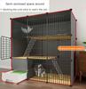 OLSKFUH Large Small Animal Cage, Indoor Metal Cat Cage with Litter Box, Litter Scoop and Ladder, 11 Sizes, Black/White view 4