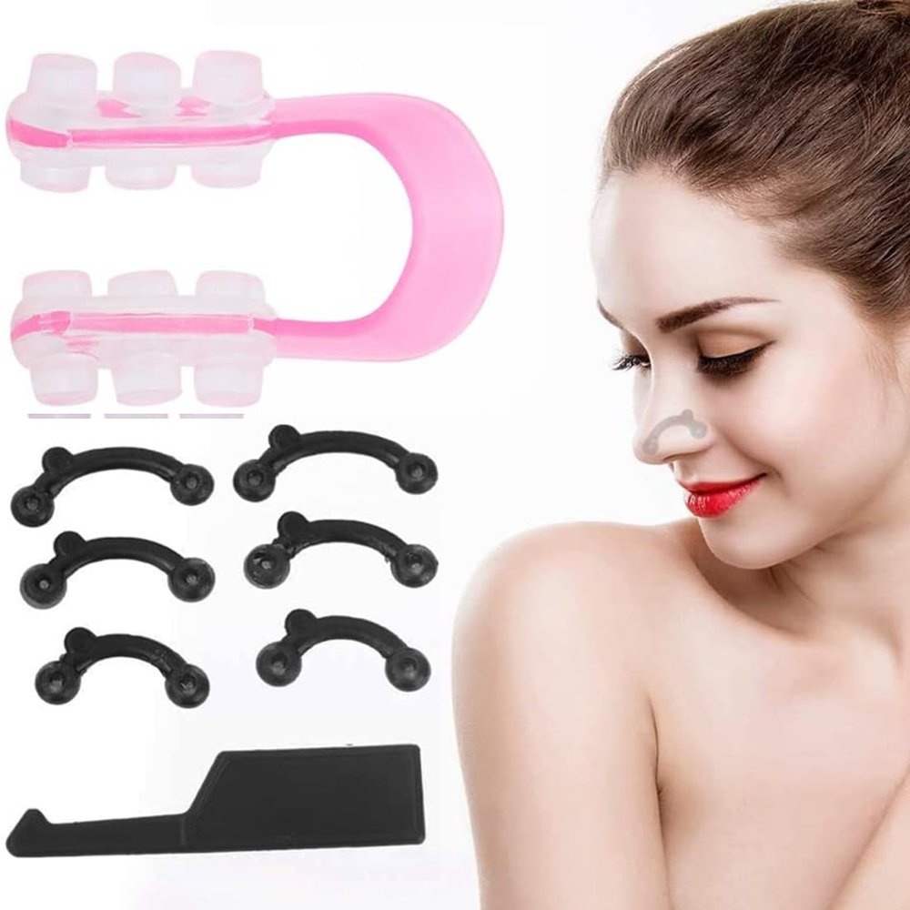 NJCXOLA Nose Shaper Set, Silicone Nose Lift Clips