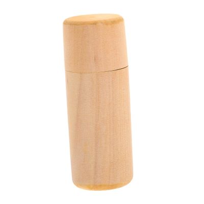 CAXUSD Polished Wooden Cylinder Box for 15 ml Essential Oil Bottles