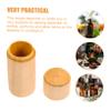 CAXUSD Polished Wooden Cylinder Box for 15 ml Essential Oil Bottles view 2