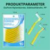 SULIUDAJI 10-Pack 0.7 mm L-Shaped Interdental Brushes, Yellow view 4