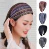 YUEZHAN Women's Red Retro Patchwork Anti-Slip Mesh Headband view 2