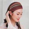 YUEZHAN Women's Red Retro Patchwork Anti-Slip Mesh Headband view 3