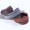 YUEZHAN Women's Red Retro Patchwork Anti-Slip Mesh Headband view 4