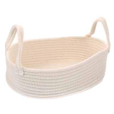 PRETYZOOM Woven Cotton Storage Basket with Handle