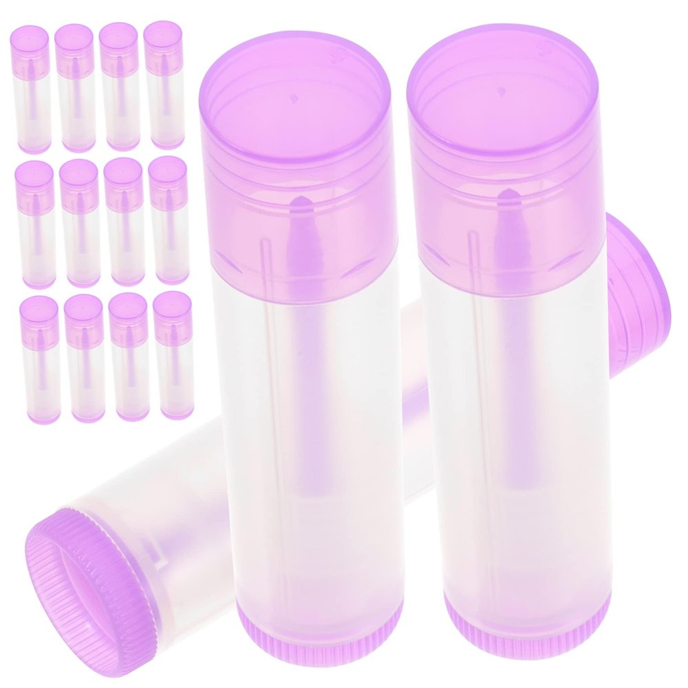 Empty Purple PP Lip Balm Tubes for DIY and Travel