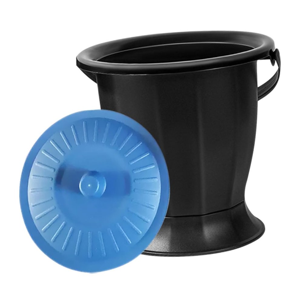 Portable Plastic Emesis Basin with Lid, Urinal for Bedroom