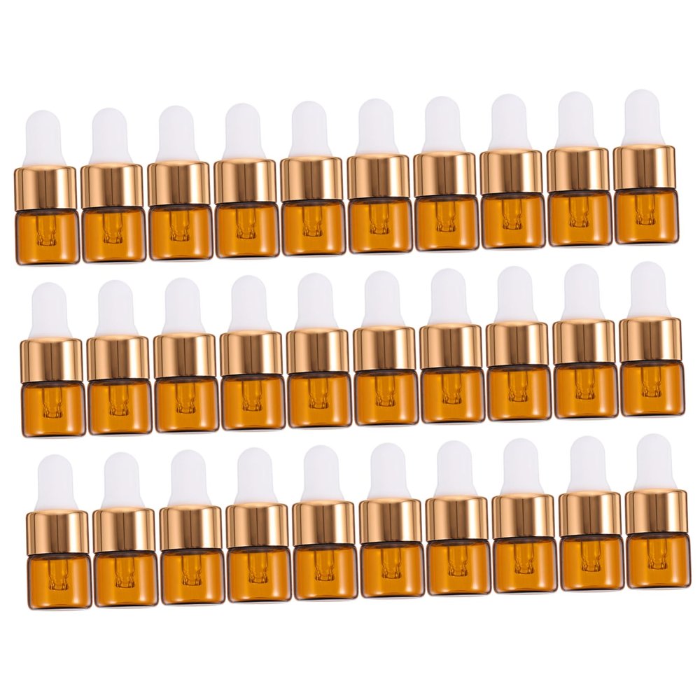 1 ml Glass Dropper Bottles for Essential Oils, 30-Pack