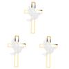 TEHAUX 12-Piece Acrylic Cross Cake Decorations and Cupcake Toppers view 1