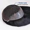 Men’s Long Human Hair Toupee, 20.3 x 25.4 cm view 3