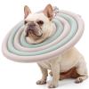 Adjustable Dog Collar, Anti-Bite Cone, Soft Pet Protection, Beige-Green, Size L view 4