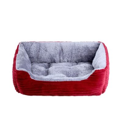 Square Plush Pet Bed Cushion for Cats and Small to Medium Dogs